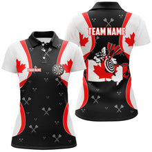 Load image into Gallery viewer, Personalized Canada Flag Darts Shirts For Women Custom Patriotic Darts Team Jersey, Canada Darts Gift TDM1583