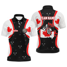Load image into Gallery viewer, Personalized Canada Flag Darts Shirts For Men Custom Patriotic Darts Team Jersey, Canada Darts Gift TDM1583