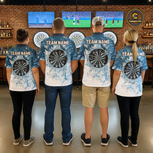 Load image into Gallery viewer, Personalized Blue Grunge Darts Jerseys For Women Custom Darts Team Shirts Polo &amp; Quarter Zip TDM5895