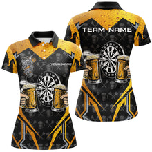 Load image into Gallery viewer, Funny Dartboard And Beer Custom Darts Shirts For Women, Best Drinking Darts Team Jerseys |Black TDM2187