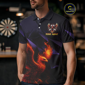 Personalized Phoenix Dartboard 3D Dart Shirts For Men Custom Darts Jerseys Polo & Quarter Zip TDM4164