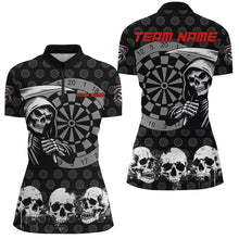 Load image into Gallery viewer, Personalized Death Skull Darts Shirts For Women Custom Grunge Skull Darts Team Jerseys TDM2482