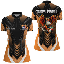 Load image into Gallery viewer, Personalized Funny Eagle Billiard Shirts For Women Custom Name Orange Billiard Balls Sports Jerseys TDM2222