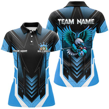Load image into Gallery viewer, Personalized Funny Eagle Billiard Shirts For Women Custom Name Blue Billiard Balls Sports Jerseys TDM2223