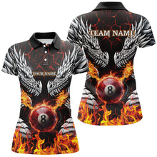 Load image into Gallery viewer, Personalized Twin Dragons Fire Flame 8 Ball Pool Men Billiard Shirts Team League Billiard Jerseys TDM3230