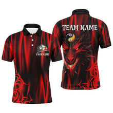 Load image into Gallery viewer, Personalized Dragon 3D Printed Billiard Shirts For Men Custom Team League Billiard Jerseys |Red TDM2235