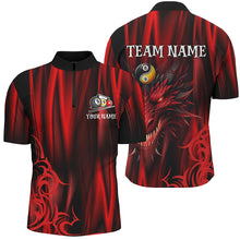 Load image into Gallery viewer, Personalized Dragon 3D Printed Billiard Shirts For Men Custom Team League Billiard Jerseys |Red TDM2235