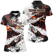Load image into Gallery viewer, Personalized Lightning Skull Billiard Shirts For Women Custom Billiard Jerseys Grunge Style |Orange TDM2238