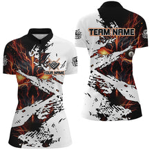 Load image into Gallery viewer, Personalized Lightning Skull Billiard Shirts For Women Custom Billiard Jerseys Grunge Style |Orange TDM2238