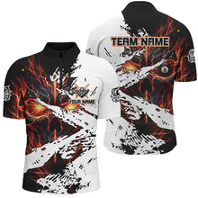 Load image into Gallery viewer, Personalized Lightning Skull Billiard Shirts For Men Custom Billiard Jerseys Grunge Style |Orange TDM2238