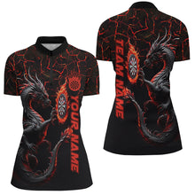 Load image into Gallery viewer, Personalized Red Big Dragon 3D Printed Darts Shirts For Women Custom Team League Darts Jerseys TDM1841