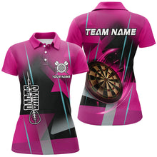 Load image into Gallery viewer, Personalized 3D All Over Print Darts Women Polo &amp; Quarter-Zip Shirts Custom Pink Darts Team Jersey TDM2266