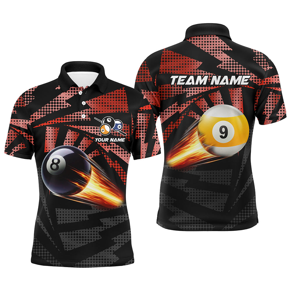 Customized Multicolor Point Billiard 8 Ball & 9 Ball Pool Shirt For Men, Billiard Attire Jersey TDM1635