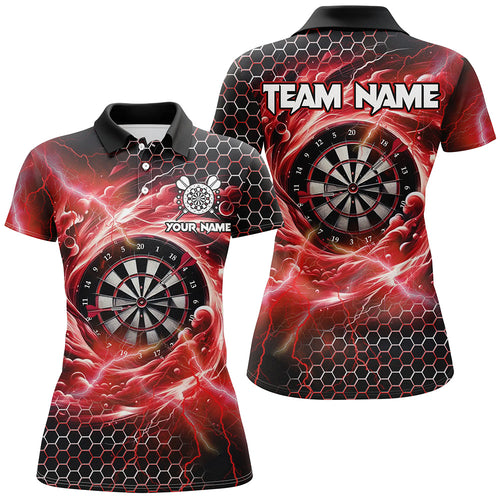 Funny 3D Dartboard Storm Thunder Custom Darts Shirts For Women Team League Darts Jerseys | Red TDM2549