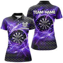 Load image into Gallery viewer, Funny 3D Dartboard Storm Thunder Custom Darts Shirts For Women Team League Darts Jerseys | Purple TDM2551