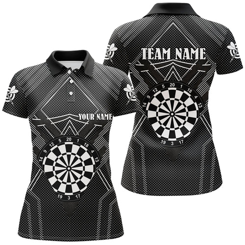 Personalized Black Darts Jersey Women Polo Shirts Custom Darts Board Shirts Darts Uniform For Team TDM1503