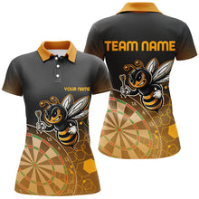 Load image into Gallery viewer, Personalized Darts Board Funny Bee 3D Printed Women Polo &amp; Quarte-Zip Shirts, Unique Darts Attire TDM1666