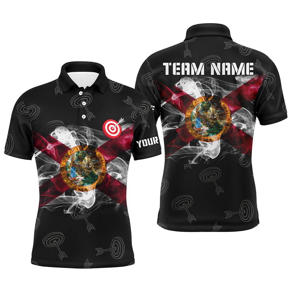 Personalized Archery Florida Flag Polo Shirts For Men Custom Patriotic Team Archery Jerseys TDM0972