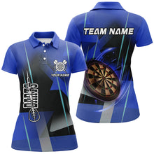 Load image into Gallery viewer, Personalized Darts Polo &amp; Quarter-Zip 3D Printed Shirts For Women Custom Blue Darts Team Jersey TDM2573