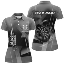 Load image into Gallery viewer, Personalized Darts Polo &amp; Quarter-Zip 3D Printed Shirts For Women Custom Grey Darts Team Jersey TDM2575