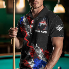 Load image into Gallery viewer, Personalize Puerto Rico Flag Smoke Billiard Shirt For Men Custom Patriotic 8 Ball Pool Team Jersey TDM0976