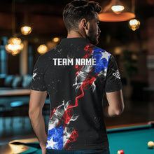 Load image into Gallery viewer, Personalize Puerto Rico Flag Smoke Billiard Shirt For Men Custom Patriotic 8 Ball Pool Team Jersey TDM0976