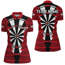 Load image into Gallery viewer, Striking Black And Red Dartboard Pattern Custom Dart Shirts For Women Best Darts Team Jerseys TDM3312