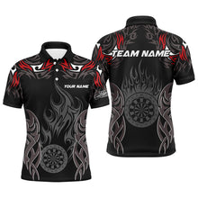 Load image into Gallery viewer, Personalized Darts Tournament Jerseys For Men Custom Dartboard Fire Flame Darts Team Shirts |Red TDM2104