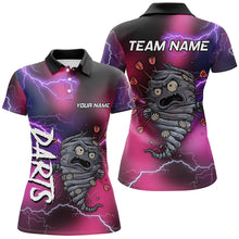 Load image into Gallery viewer, Pink And Purple Thunder Lightning Funny Storm 3D Dart Shirts For Women Custom Darts Team Jerseys TDM3316