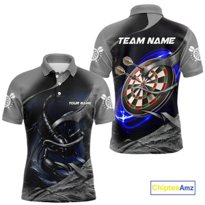 Personalized Funny Scorpion Darts Shirt For Men Custom Darts Team Shirt Jersey Polo & 1/4 Zip TDM4886