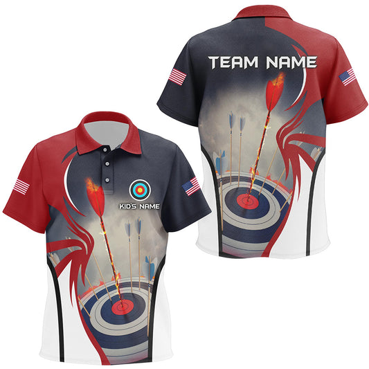 Personalized Jersey Archery Target 3D Polo Shirts For Kid Custom Performance Archery Shirts TDM0439