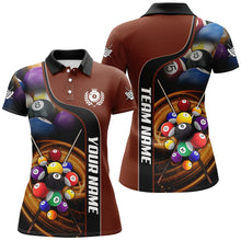 Load image into Gallery viewer, Personalized 3D Billiard Balls Red Dark Custom Billiard Shirts For Women, Billiard Team Jersey Attire TDM2129