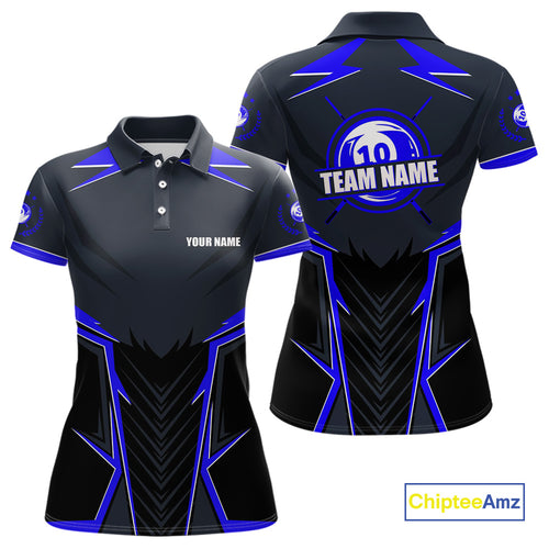 10 Ball Billiard Jerseys For Women Custom Polo & Quarter-Zip Billiard Team Shirt, 10 Ball Pool Shirt TDM3831