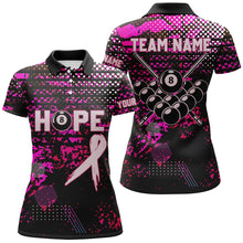 Load image into Gallery viewer, Breast Cancer Awareness Pink Camo Custom Women Billiard Shirts, 8 Ball Pool Pink Jerseys For Pooler TDM2423