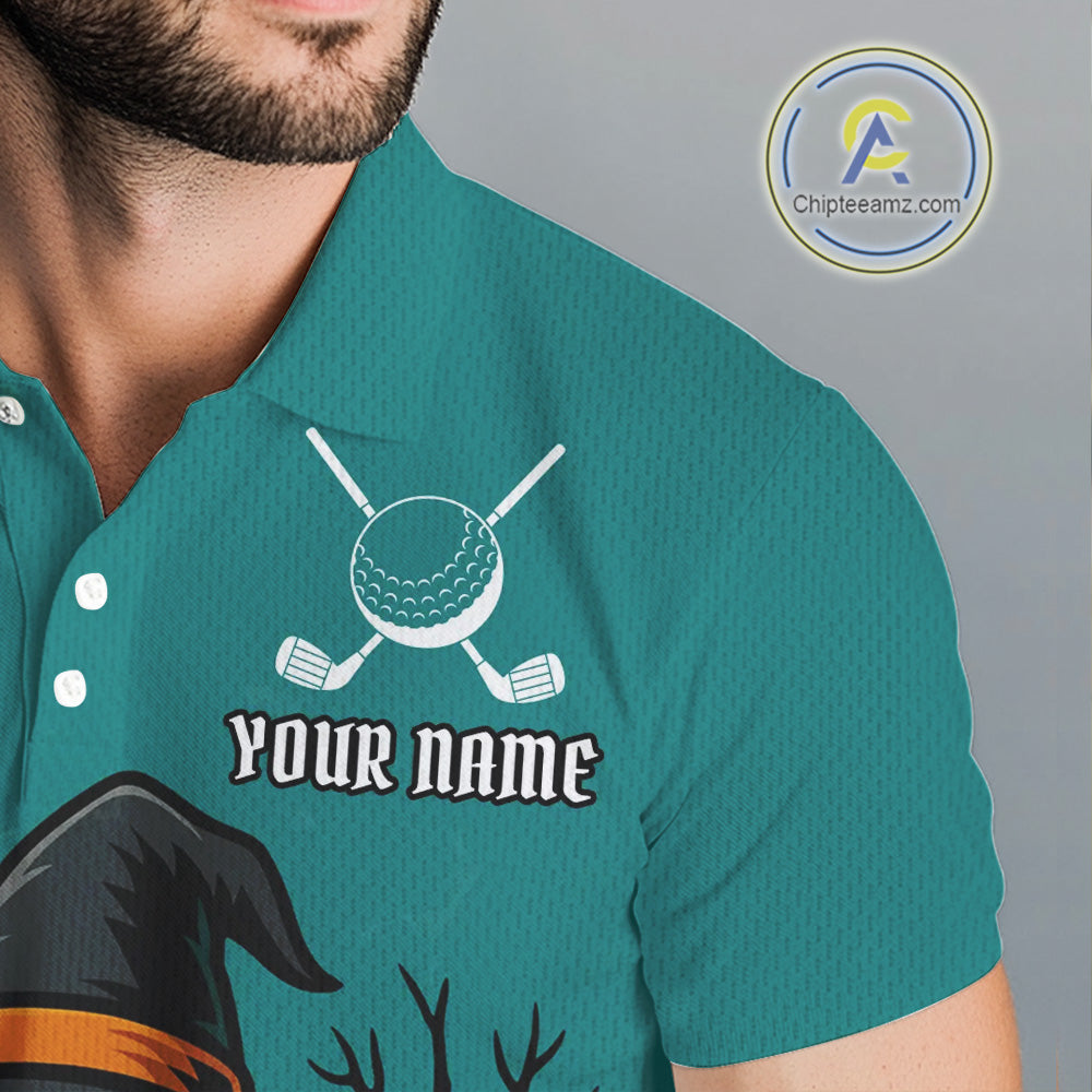 Funny Ghostly Beer Halloween Golf Polo Shirt For Men Custom Halloween Ladies Golf Outfit TDM4944