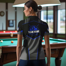 Load image into Gallery viewer, Billiard Jerseys For Women Custom Polo &amp; Quarter-Zip Billiard Shirts, Team Pooler Short Sleeve |Blue TDM3385