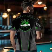 Load image into Gallery viewer, Billiard Jerseys For Men Custom Polo &amp; Quarter-Zip Billiard Shirts, Team Pooler Short Sleeve |Green TDM3386