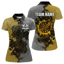 Load image into Gallery viewer, Personalized Darts Paint Yellow And Grey Dart Shirts For Women Custom Grunge Dart Team Jerseys TDM3397