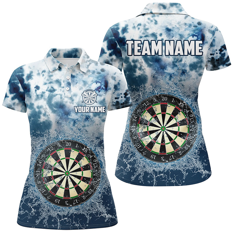 Personalized Darts Board In Water 3D Printed Women Darts Polo Shirts Custom Darts Team Jersey TDM1421