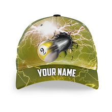 Load image into Gallery viewer, Personalized 9 Ball Pool Rush Out 3D Printed Billiard Baseball Caps, Funny Billiard Hats For Player TDM2457