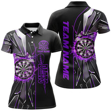 Load image into Gallery viewer, Personalized Purple Break Glass 3D Darts Shirts For Women Custom Dart League Shirts Best Darts Jersey TDM1997