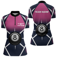 Load image into Gallery viewer, Personalized Pink Black 8 Ball Pool Billiard Shirt For Women, Billiard Sport Pool Team Jerseys TDM3209