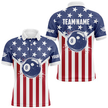 Load image into Gallery viewer, Personalized American Flag 8 Ball Billiard Shirts For Men Custom Patriotic Billiard Pool Jerseys TDM2021