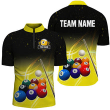 Load image into Gallery viewer, Galaxy 9 Ball Pool Custom Yellow Billiard Shirts For Men, Personalized Billiard Balls Sport Jerseys TDM2233