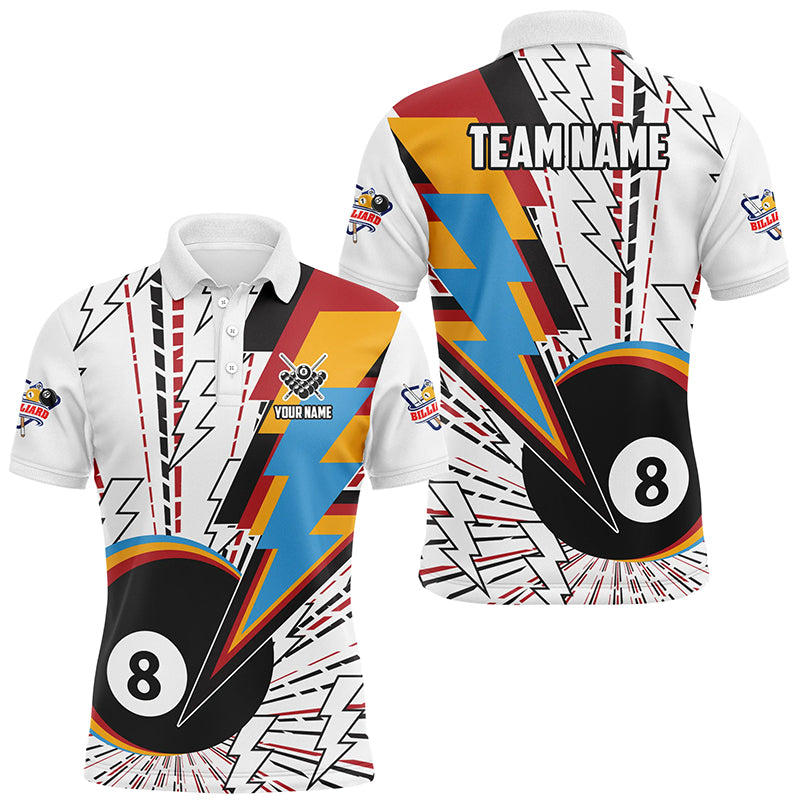Personalized 8 Ball Pool Men Billiard Shirts Custom Unique Colorful Jerseys Billiard Team Shirts TDM2027