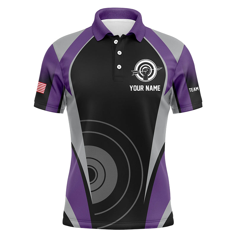 Personalized Purple Archery Jerseys Polo Shirts For Men Best Custom Archery Uniform For Team TDM0462
