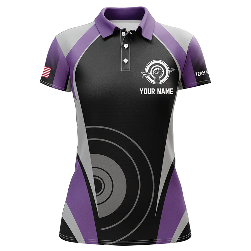 Personalized Purple Archery Jerseys Polo Shirts For Women Best Custom Archery Uniform For Team TDM0462