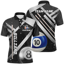 Load image into Gallery viewer, Personalized Black Jerseys Billiard 8 Ball &amp; 10 Ball Men Pool Shirts Custom Unique Billiard Uniform TDM2038