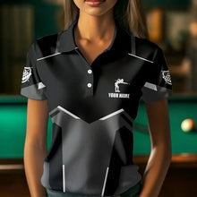 Load image into Gallery viewer, Billiard Jerseys For Women Custom Polo &amp; Quarter-Zip Billiard Shirts, Team Pooler Short Sleeve |White TDM3742
