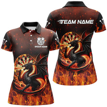 Load image into Gallery viewer, Dartboard Fire Flame Custom 3D Printed Dragon Darts Shirts For Women, Uniform For Dart Team Player TDM1840
